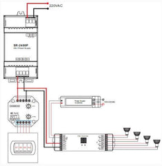 Fuente Sunricher para DALI 100-240V AC / 16V DC 250mA