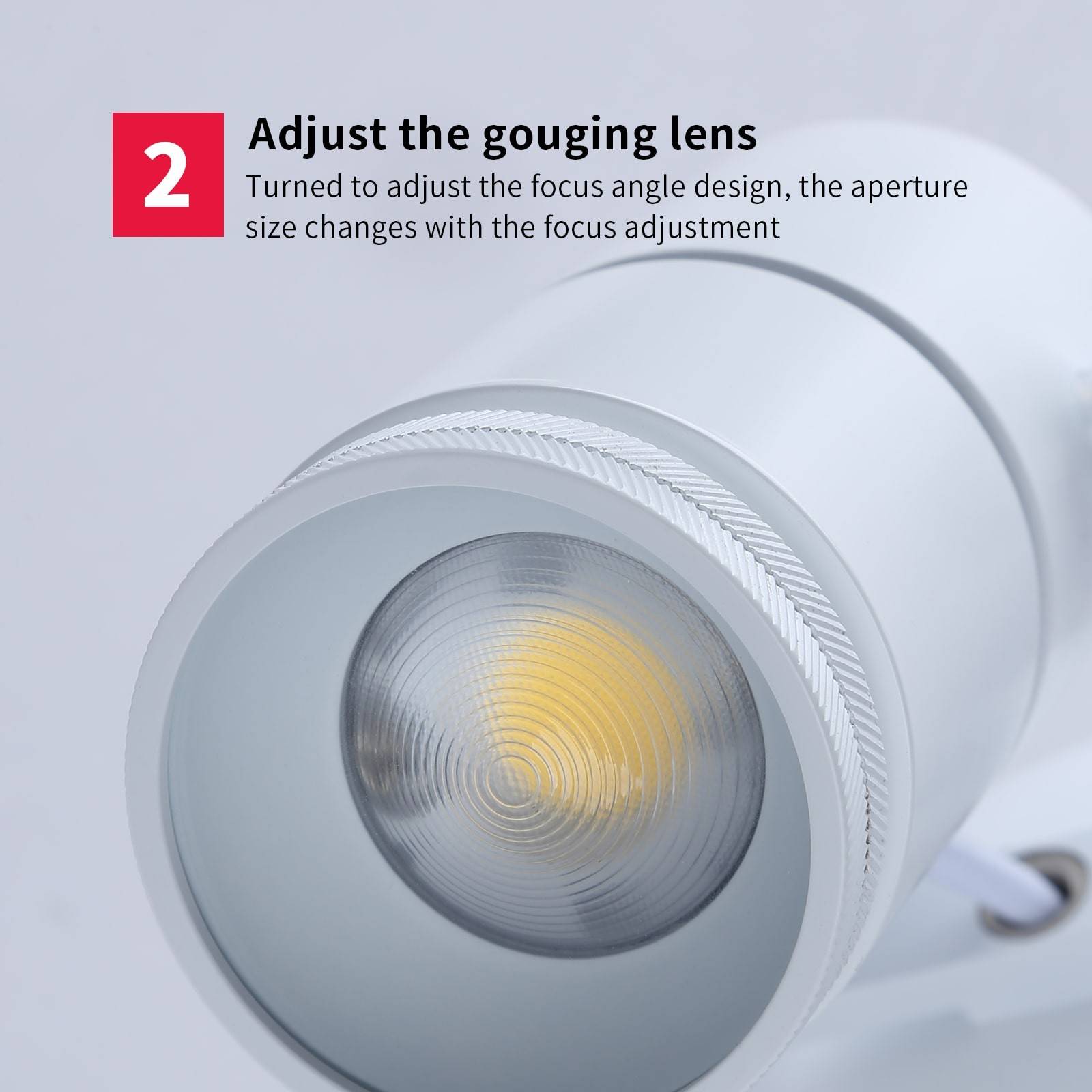 Aplique de techo LED COB "COOPEN" Orientable con Zoom 12W
