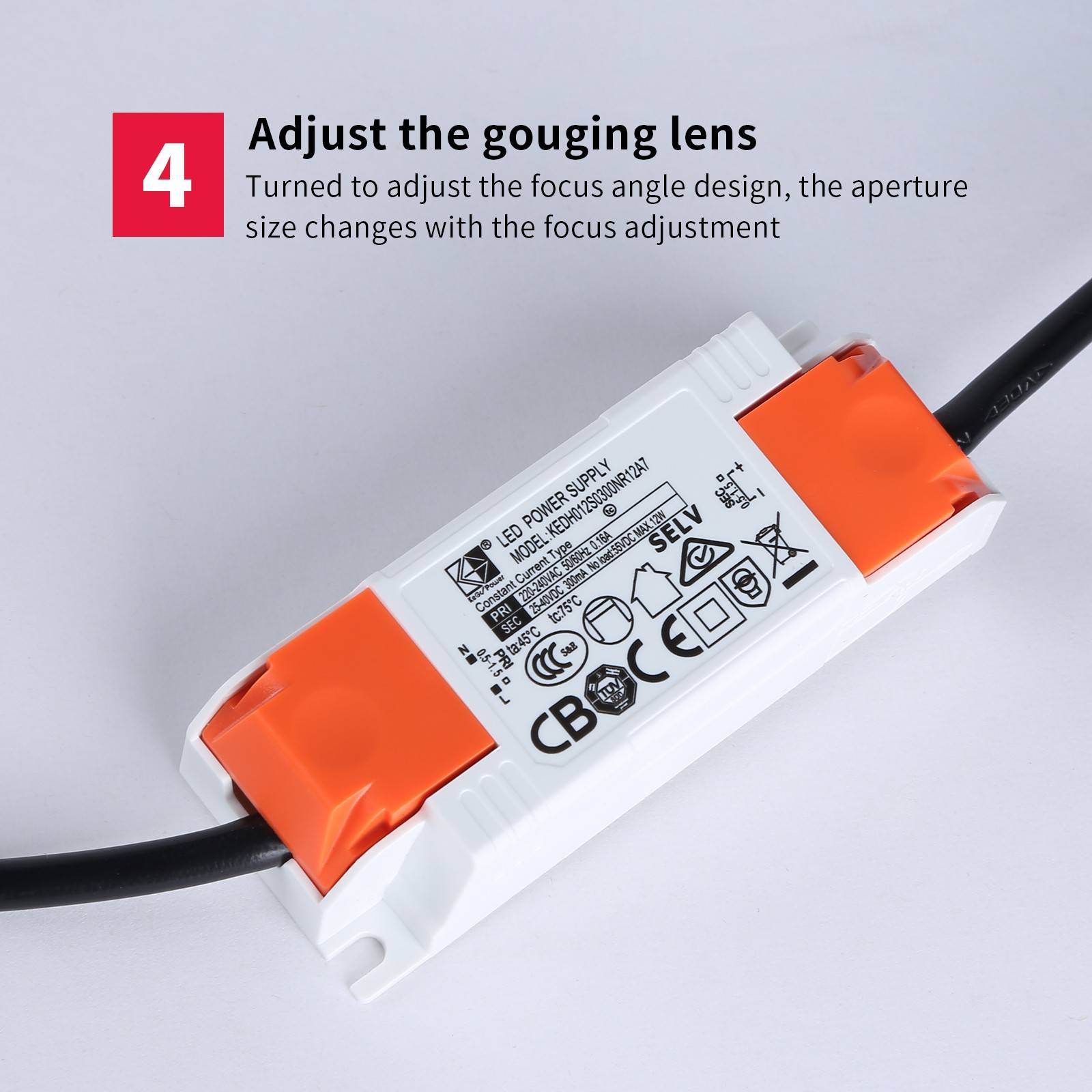 Aplique de techo LED COB "COOPEN" Orientable con Zoom 12W