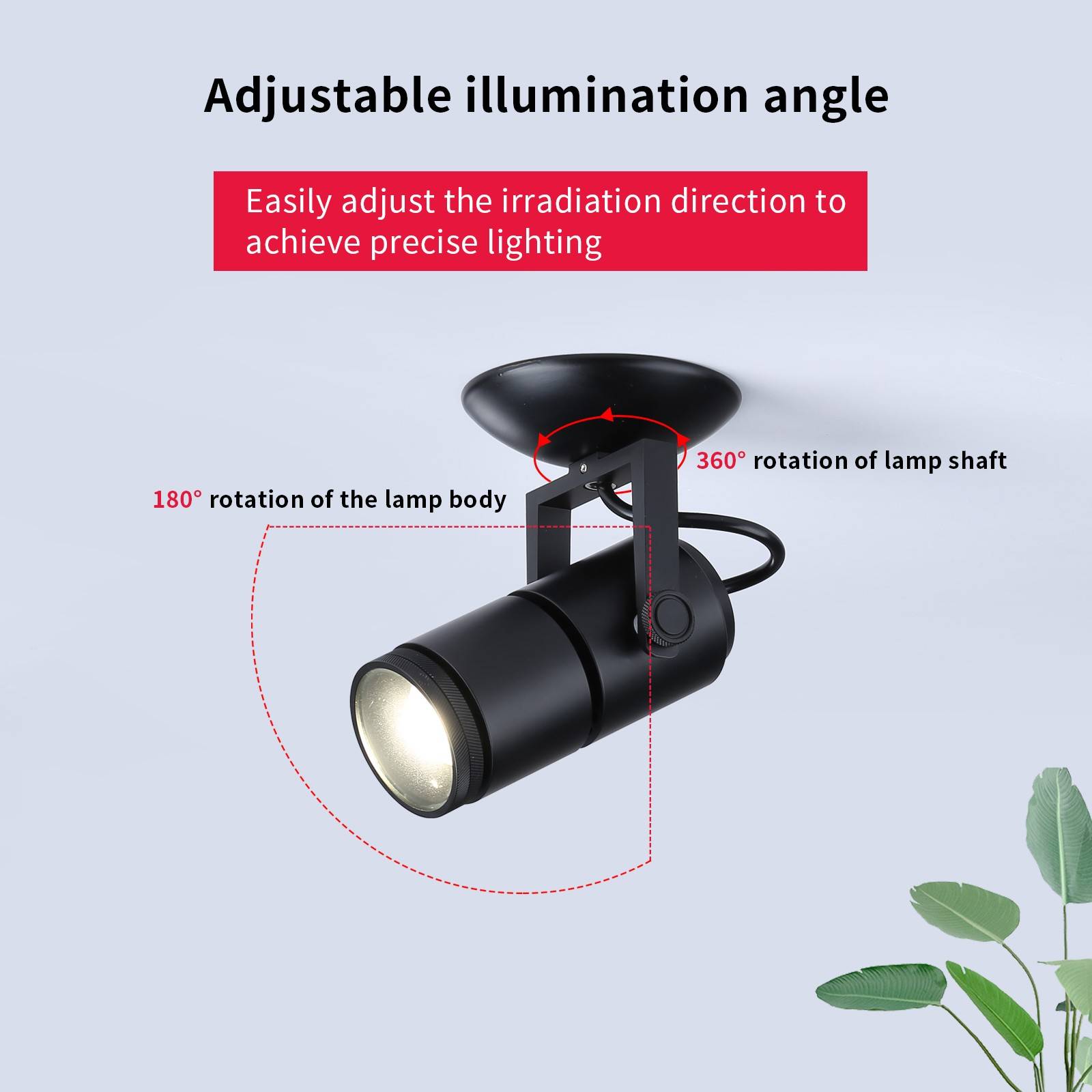 Aplique de techo LED COB "COOPEN" Orientable con Zoom 12W