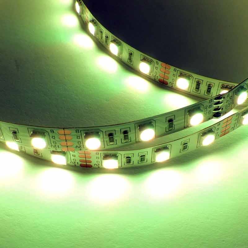 Tira de LED 12V-DC 72W 10mm multicolor RGB IP20 (SMD5050 60ch/m) Rollo 5 metros