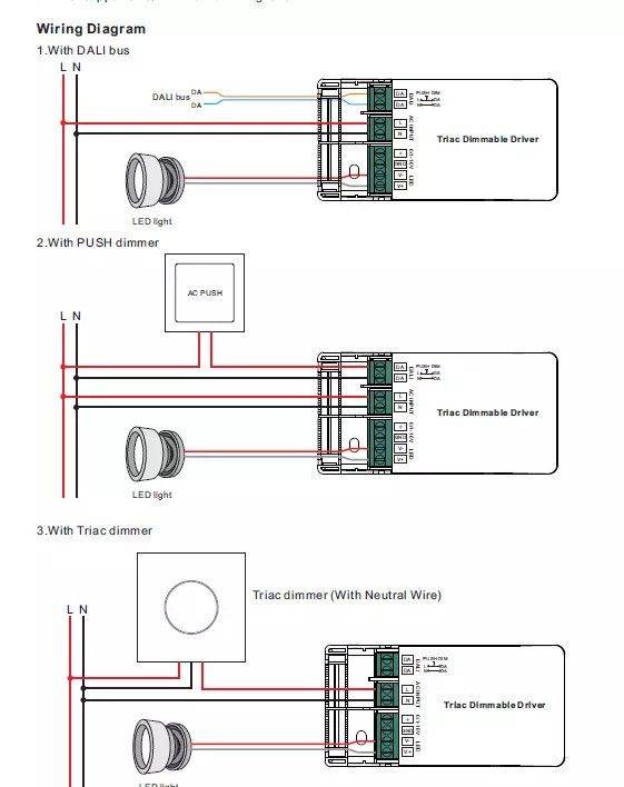 Driver regulable TRIAC DALI PUSH 0/1-10V 6-42V 10W multicorriente (200-350mA)
