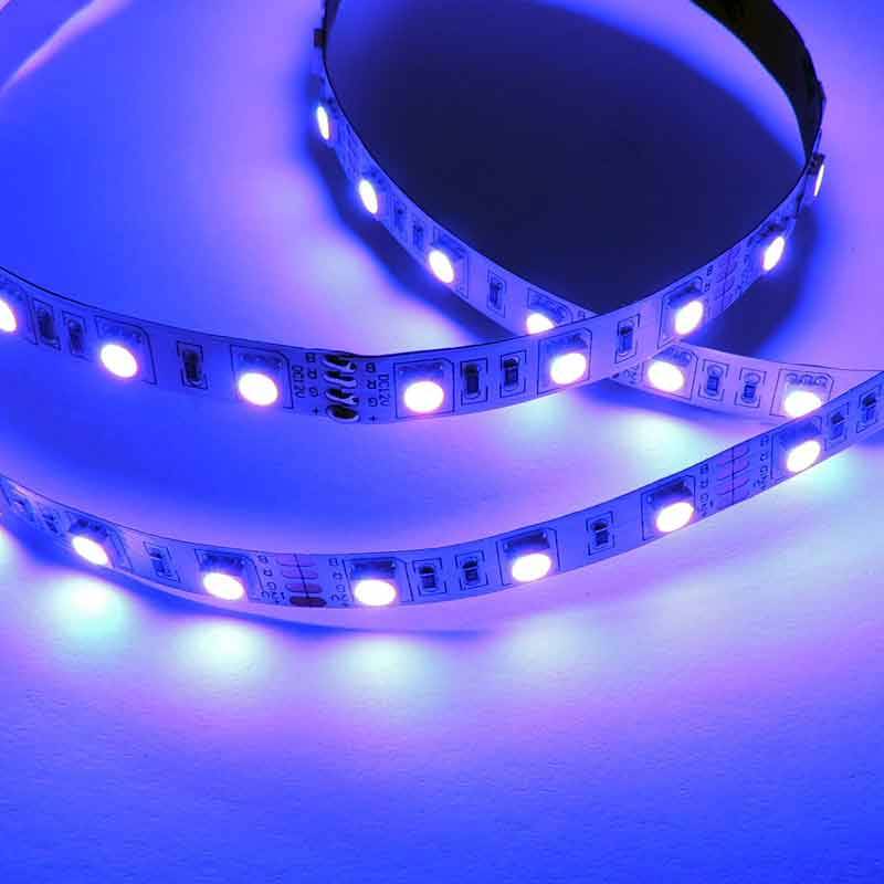 Tira de LED 12V-DC 72W 10mm multicolor RGB IP20 (SMD5050 60ch/m) Rollo 5 metros