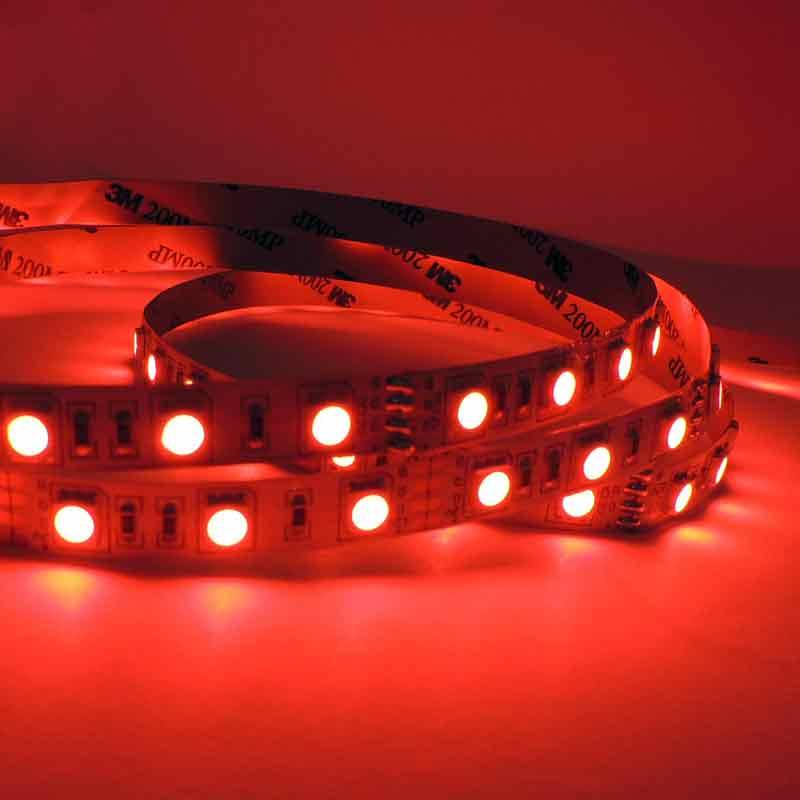 Tira de LED 12V-DC 72W 10mm multicolor RGB IP20 (SMD5050 60ch/m) Rollo 5 metros