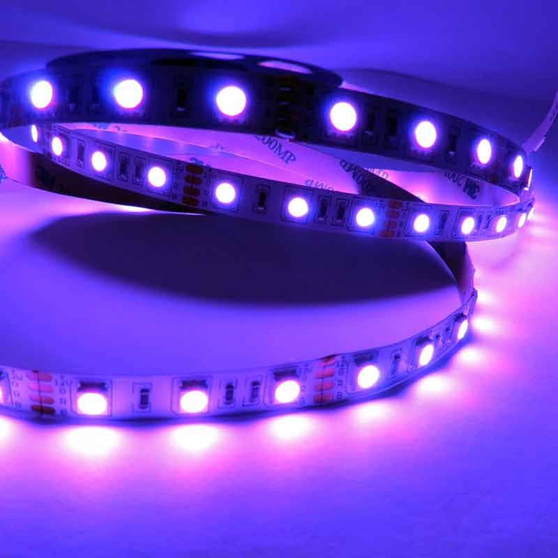 Tira de LED 12V-DC 72W 10mm multicolor RGB IP20 (SMD5050 60ch/m) Rollo 5 metros
