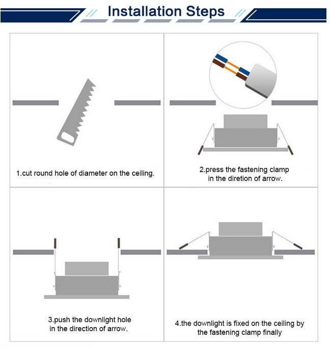Downlight LED circular empotrable 6W - Corte Ø 110 mm - 5 años de garantía