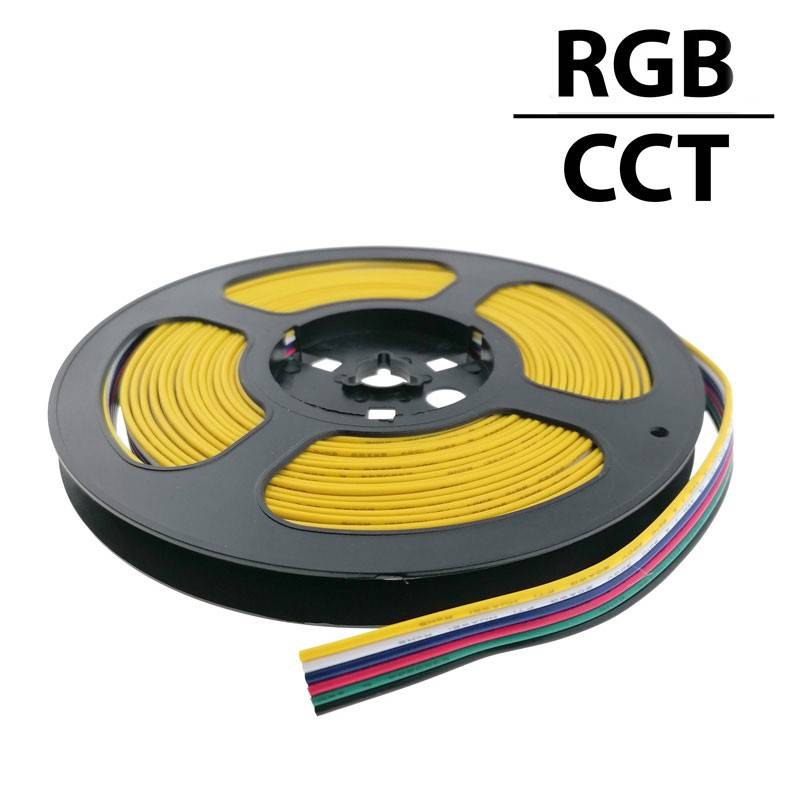 Cable RGB+CCT conector para iluminación LED RGB+CCT 12-24V