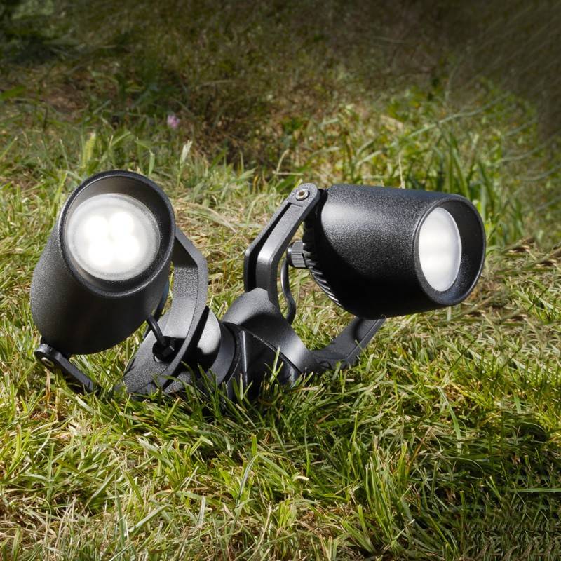 Foco LED doble CCT con pincho FUMAGALLI MINITOMMY 2L GU10 7W