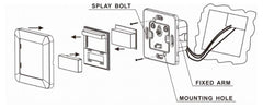 Sensor de movimiento PIR de pared cuadrado 160º