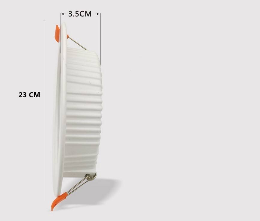 Downlight LED circular empotrable 25W - Uso profesional - Ø190 mm