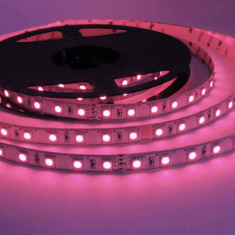 Tira de LED 24V-DC 72W multicolor RGB IP20 Rollo 5 metros
