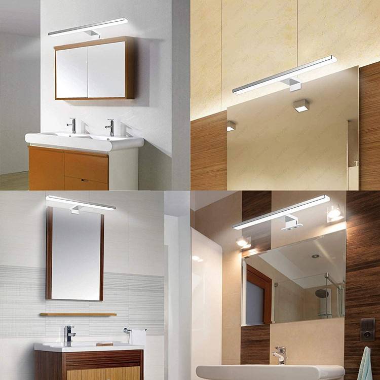 Aplique espejo baño LED 10W - Fijación en espejo, mueble o pared - 50cm
