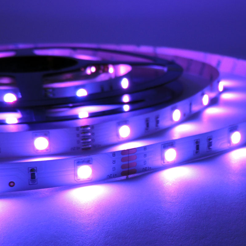 Tira de LED 12V-DC 36W 10mm multicolor RGB IP20 (SMD5050 30ch/m) Rollo 5 metros