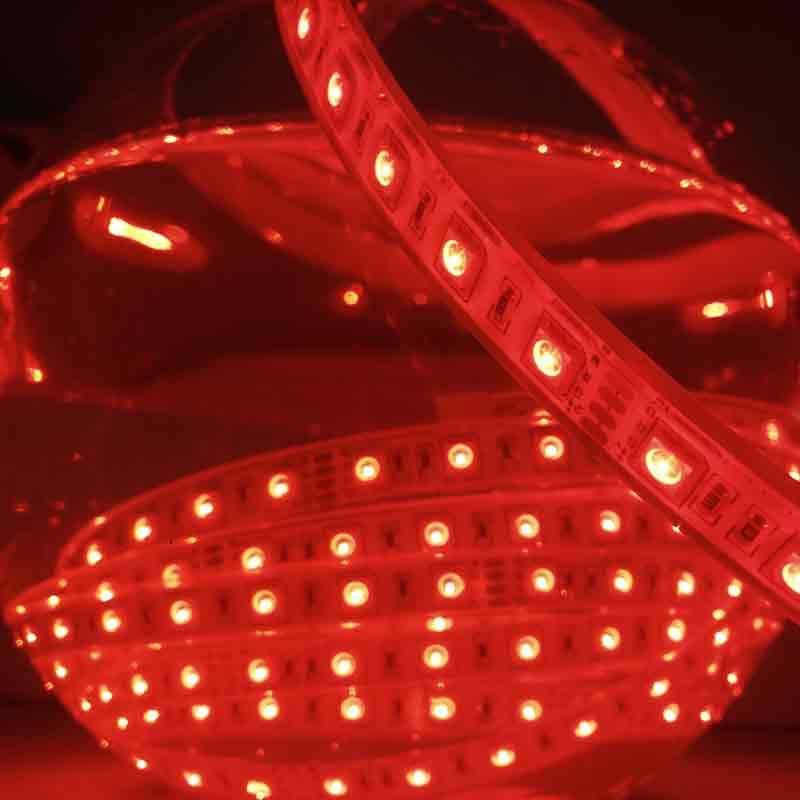 Tira de LED 24V-DC 72W multicolor RGB IP67 Rollo 5 metros