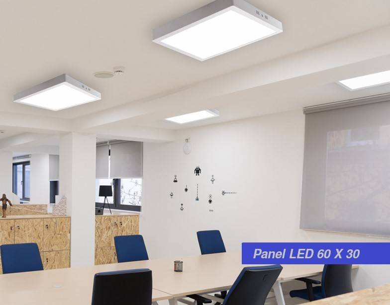 Plafon Panel LED de superficie 60x30cm 24W 2150 Lumens