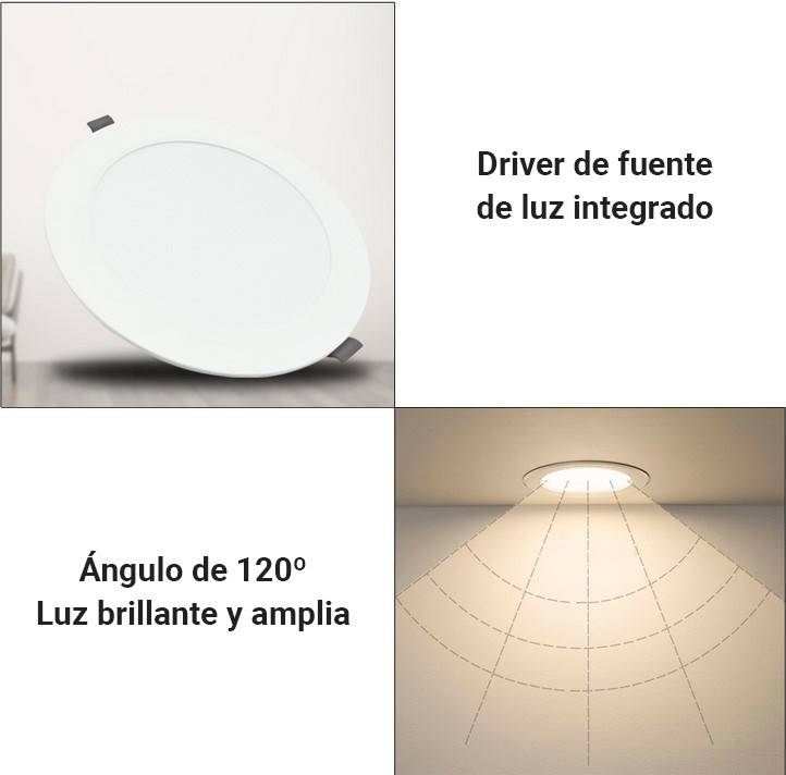 Downlight LED circular empotrable 4W - Corte Ø77mm