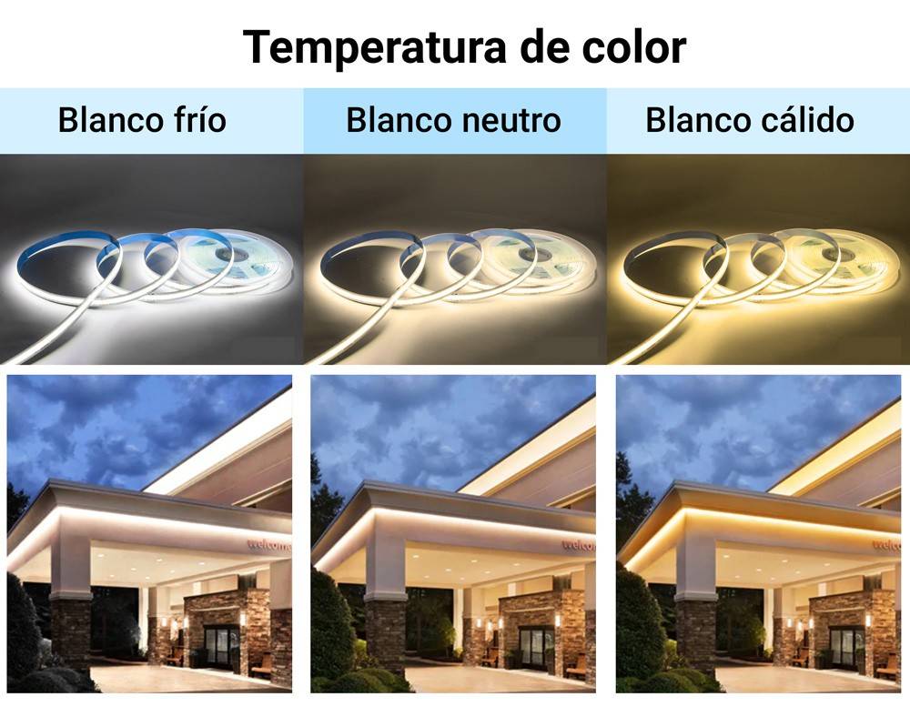 Tira LED COB 24V DC - 12W/m - 10mm - IP20 - Rollo de 10 metros - Corte cada 5cm