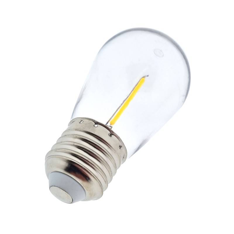 Bombilla LED E27 S14 Transparente de 1W