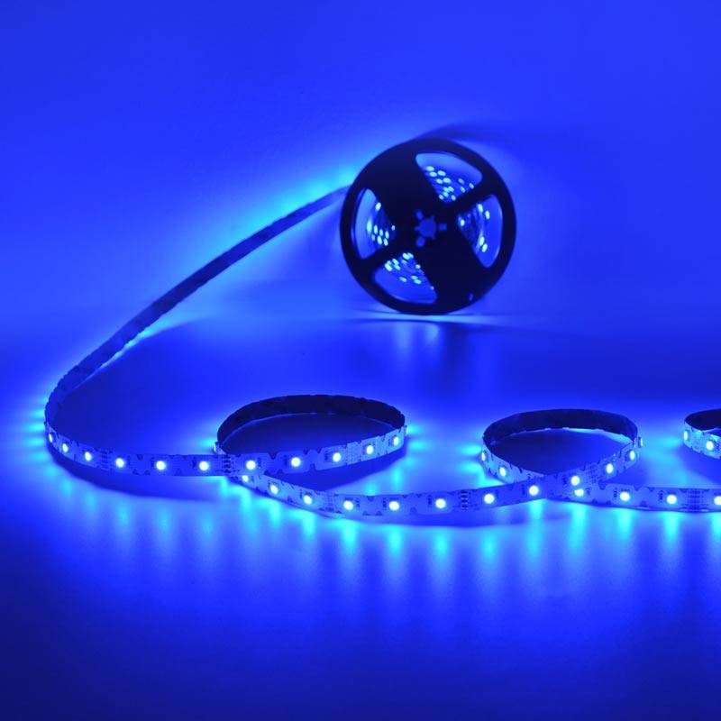 Tira LED RGB zig zag - 12V - 50W - 8mm - IP20 - 42ch/m - Rollo 5 metros - Corte cada 6,2 cm