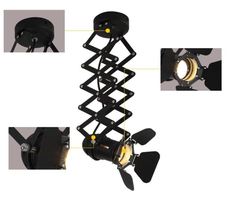 Lámpara de techo extensible y orientable "Cinema" - GU10