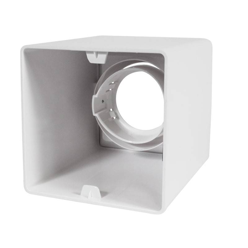 Aplique de techo cuadrado de policarbonato - Orientable - GU10