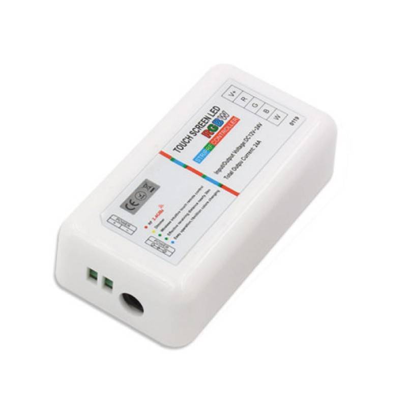 Controlador + control remoto LED RGBW 12/24V 4 canales
