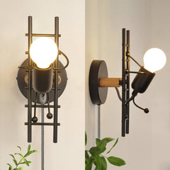 Aplique de Pared "Doll " - Con interruptor y enchufe - E27