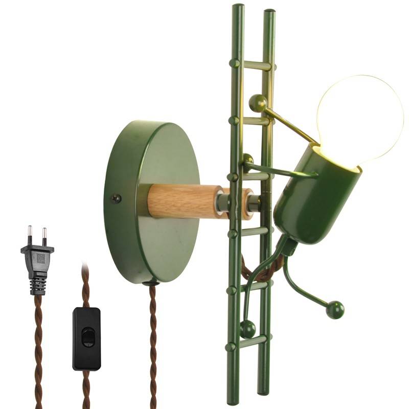 Aplique de Pared "Doll " - Con interruptor y enchufe - E27