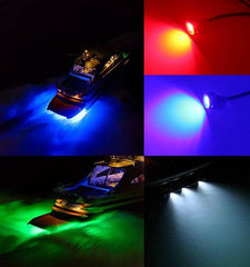 Foco LED sumergible RGB para embarcaciones 12V - 27W - Empotrable en tapón de drenaje