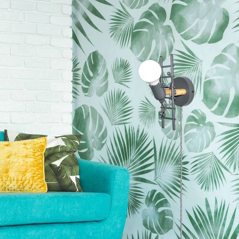 Aplique de Pared "Doll " - Con interruptor y enchufe - E27