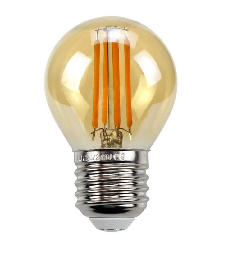 Bombilla Retro Vintage esférica E27 G45 4W de filamento