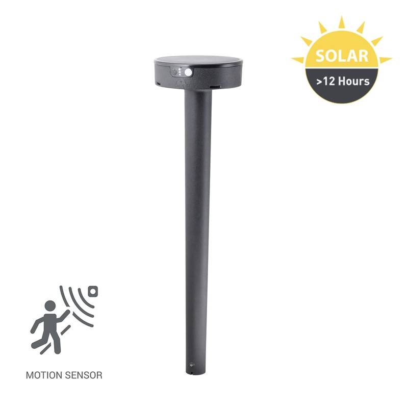Bolardo solar LED "FIORINA" con sensor PIR - CCT - IP55 - FUMAGALLI