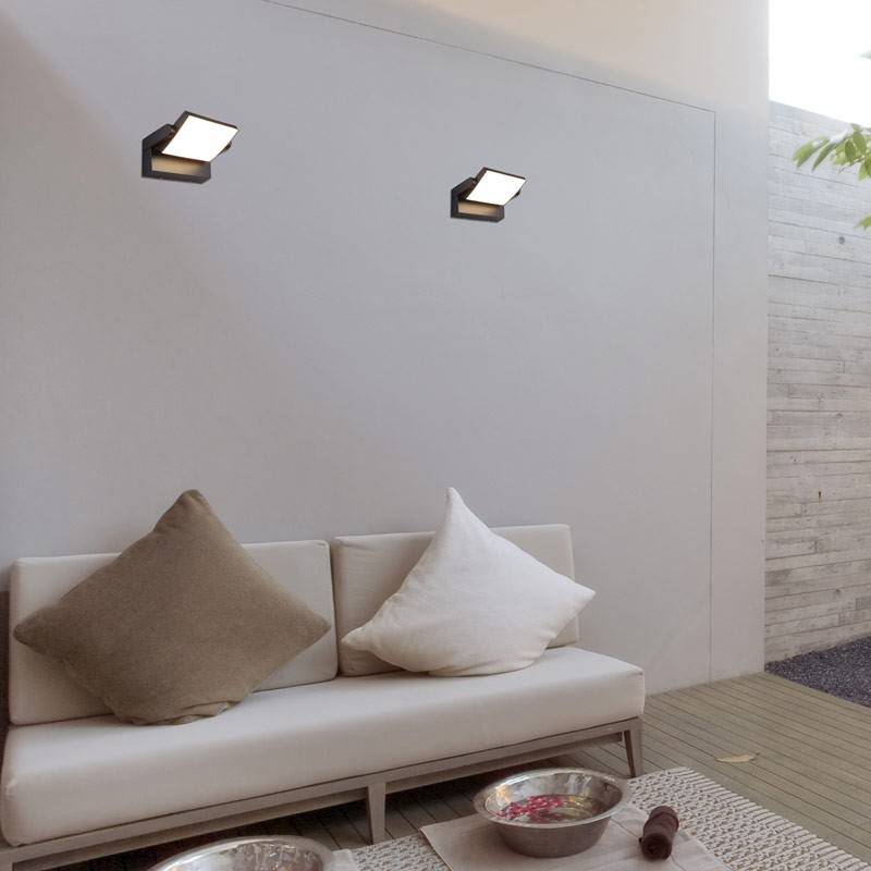 Aplique exterior de pared LED orientable "LUMI" 13W IP54