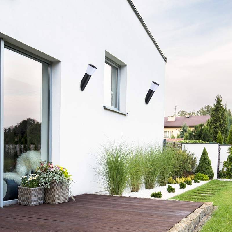 Aplique de pared exterior inclinado "OLIVA" E27 IP44