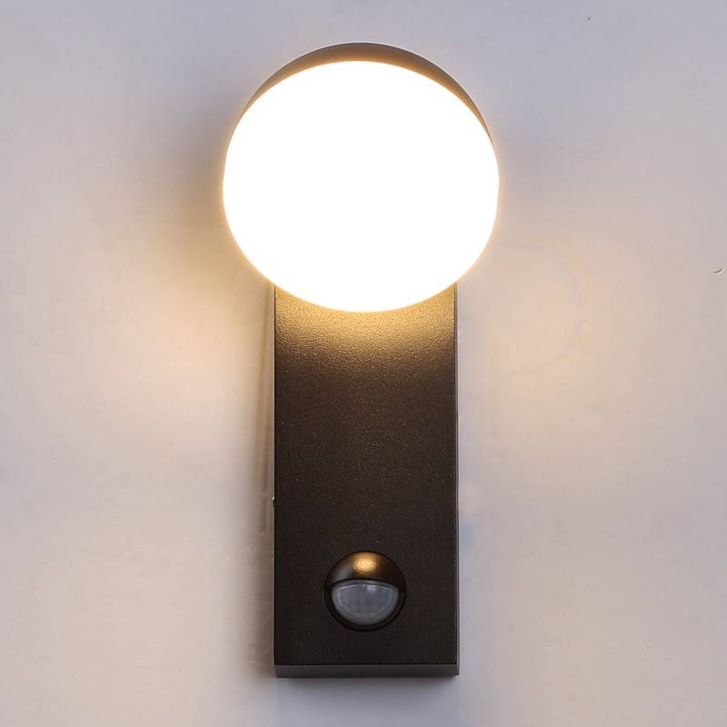 Aplique de pared exterior LED con sensor PIR "ATLAS" 10W IP54