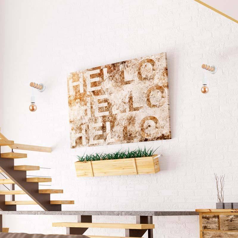 Aplique de pared de madera rústico "MILA"