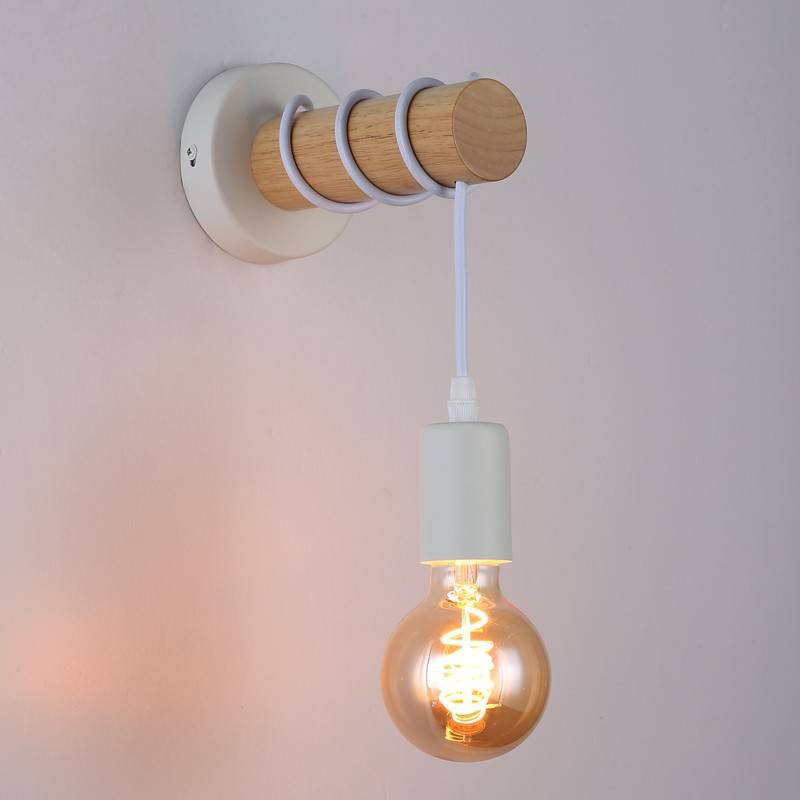 Aplique de pared de madera rústico "MILA"