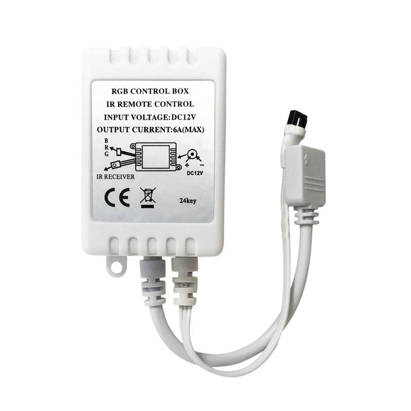 Kit tira LED RGB 5m con fuente, mando y controlador compatible 12V y 24V