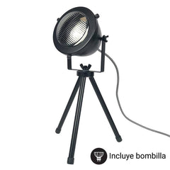Lámpara de mesa vintage metal "MOTT" Bombilla incluida