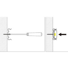 Grapa metálica para sujeción de perfiles 18x12mm (1ud)