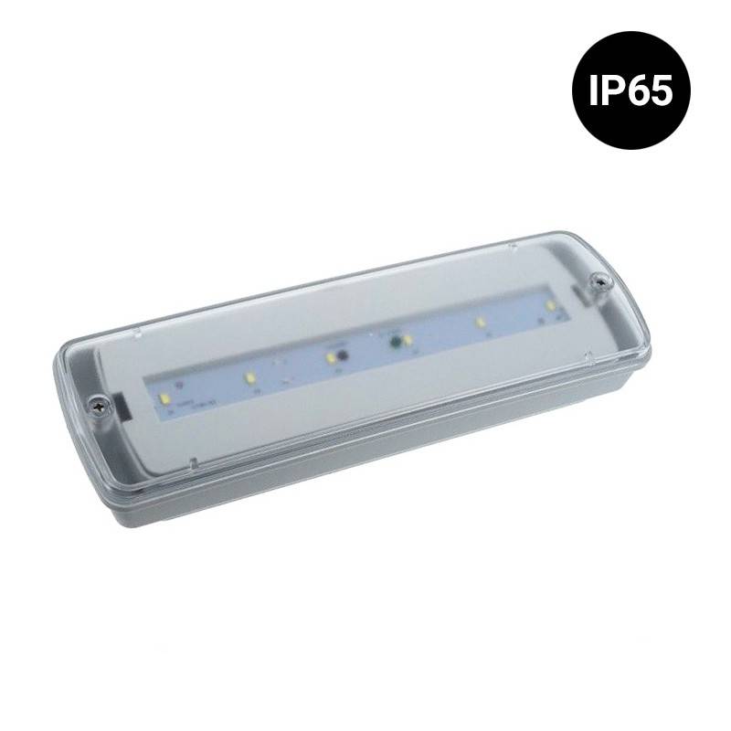 KIT Luz de emergencia LED 3W + Caja estanca - 3h de autonomía - IP65