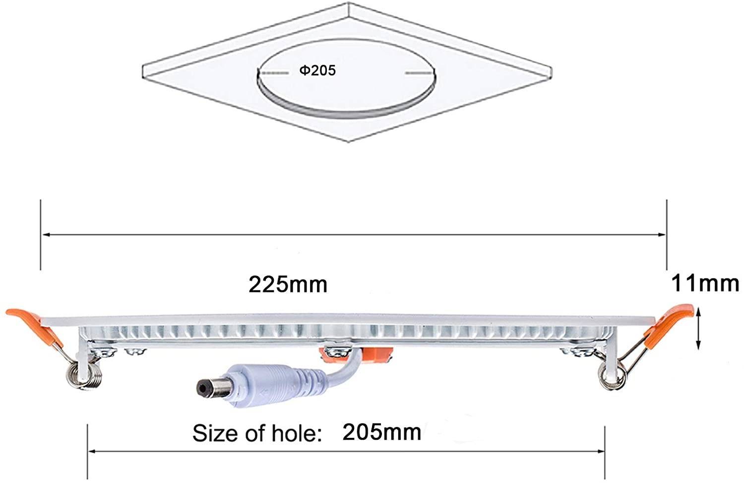 Downlight LED circular empotrable 18W - Corte Ø 205 mm - 5 años de garantía