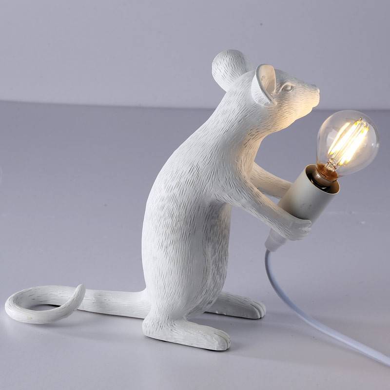 Lámpara de mesa ratón de resina "Stuart"