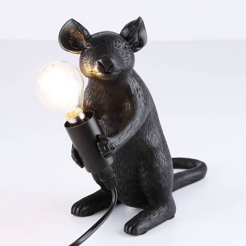 Lámpara de mesa ratón de resina "Stuart"
