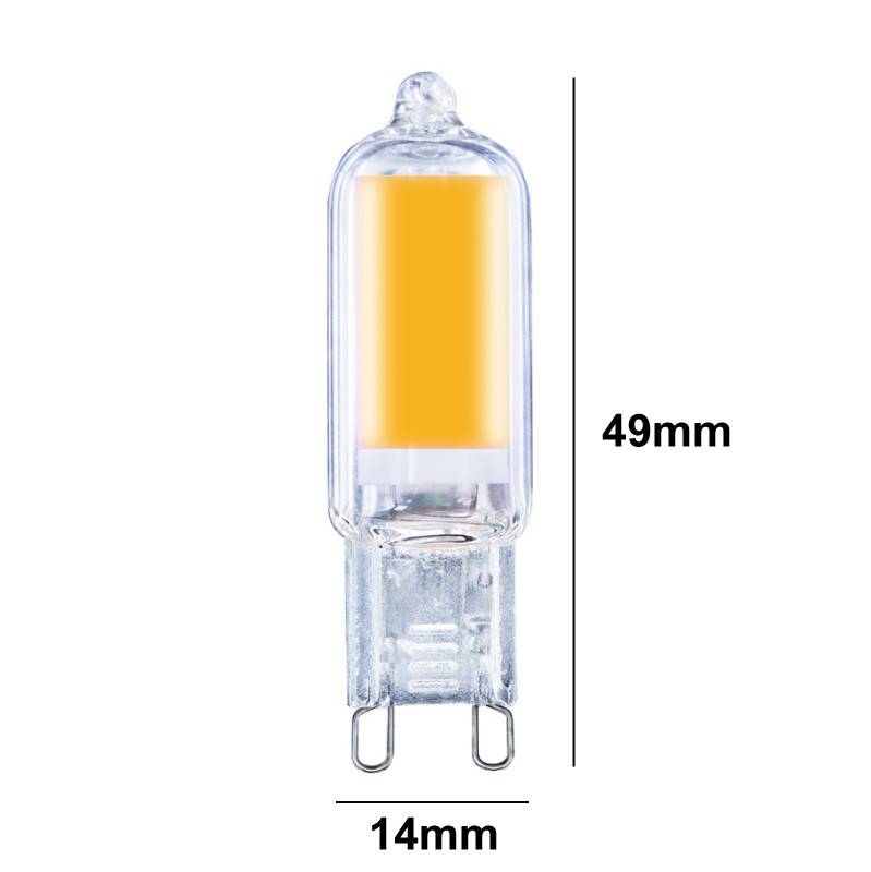 Bombilla LED G9 220-240V AC - COB - 360º - 2W