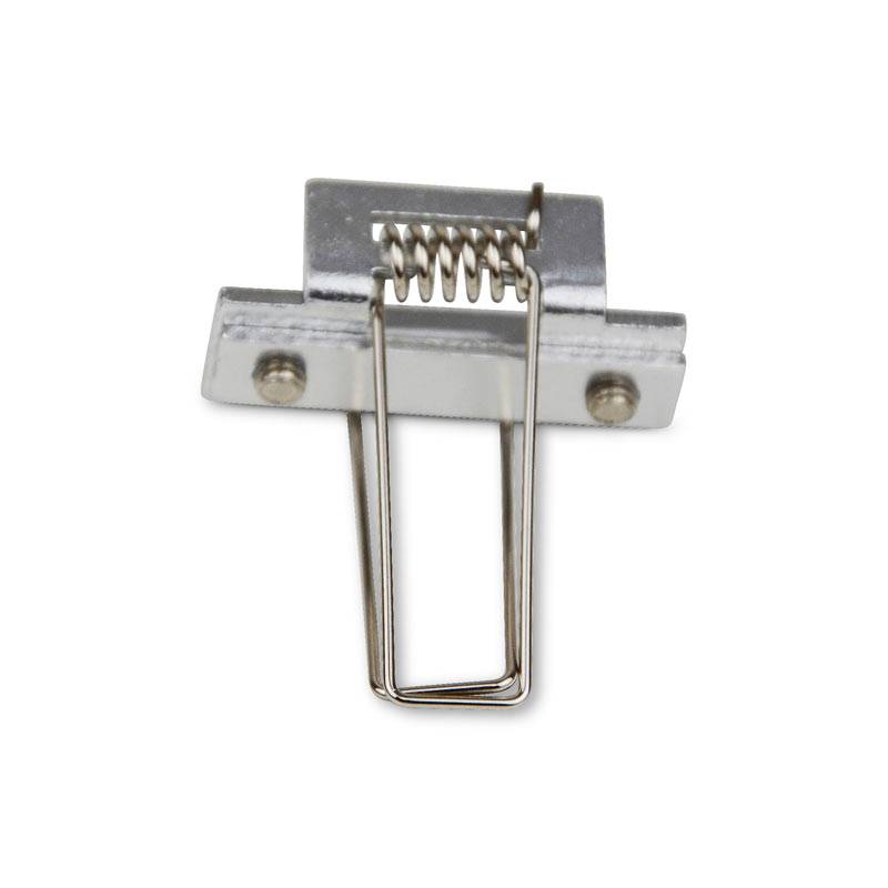 Grapa metálica para sujeción de perfil de aluminio empotrable 36x28mm (1ud)