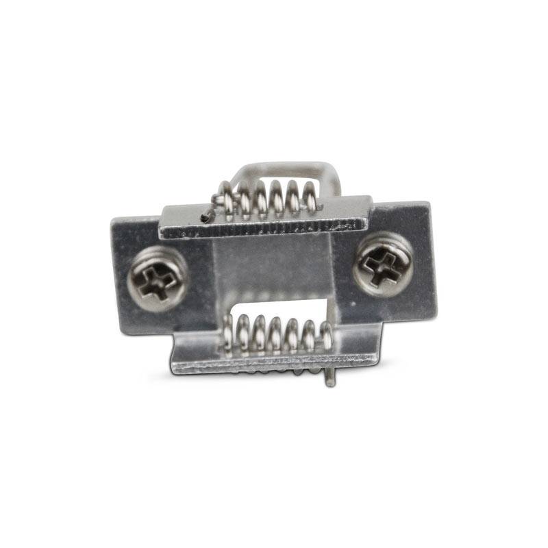Grapa metálica para sujeción de perfil de aluminio empotrable 36x28mm (1ud)