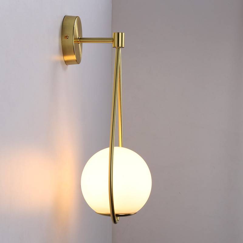 Aplique de pared bola cristal "Clara" - E14