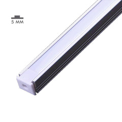 Perfil de aluminio para tira LED de 5mm superficie - 8X12mm - 2metros