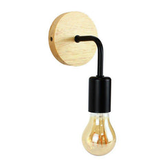 Aplique de pared de madera y metal "Morgan"